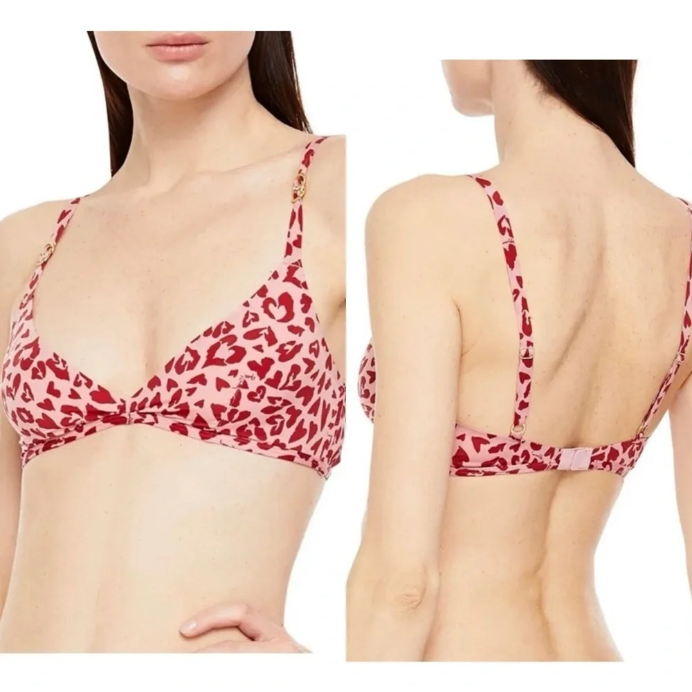 STELLA MCCARTNEY Stretch Jersey Heart Soft Cup Bra Sz L